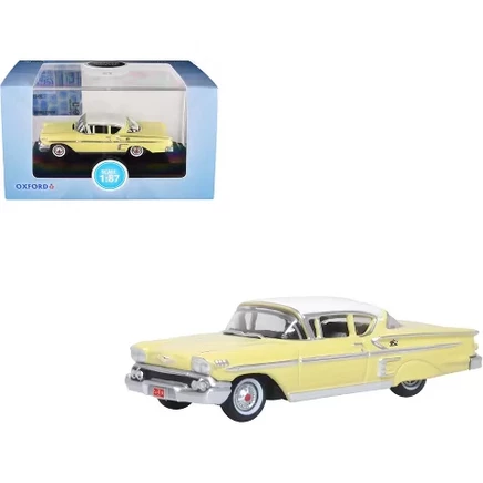 Модель Oxford Diecast 1958 Chevrolet Impala 1/87, крем/белый