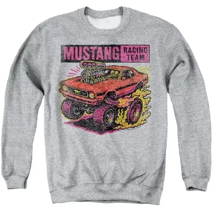 Мужская толстовка с круглым вырезом Mustang Hotrod athletic heather