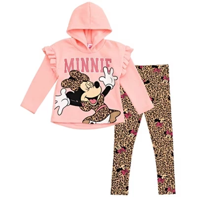 Девочкам комплект Disney Minnie худи и леггинсы, разноцветный