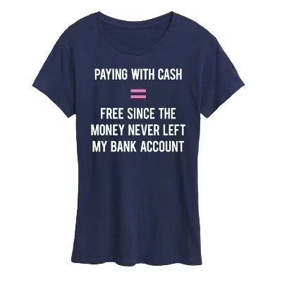 Женская футболка Instant Message Paid With Cash, синяя