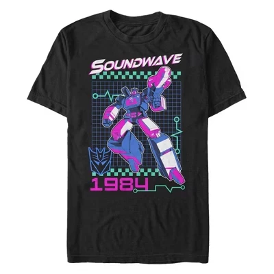 Мужская ретро-футболка Soundwave черного цвета