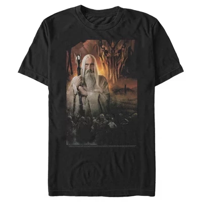Мужская футболка Fellowship of the Ring Evil Saruman черного цвета