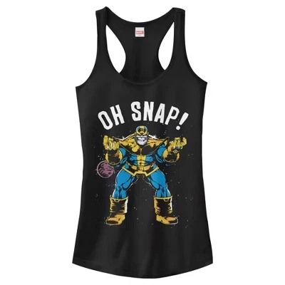 Женская майка Thanos Retro Oh Snap Racerback для юниоров, черная