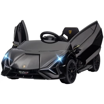 Детский электромобиль Aosom Lamborghini 12 В с пультом, черный