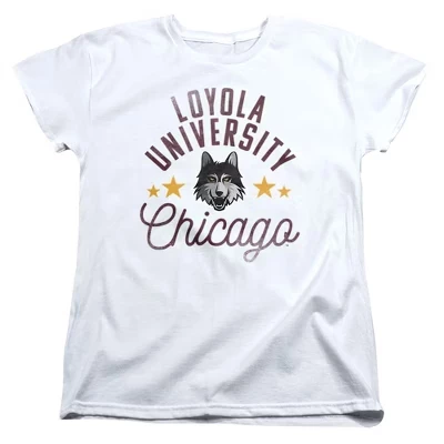 Женская футболка Loyola University Chicago Ramblers белого цвета