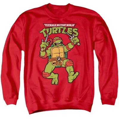 Толстовка с круглым вырезом для взрослых Tmnt Retro Raph красная
