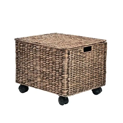 Корзина happimess Ashton на колесах с крышкой, коричневая