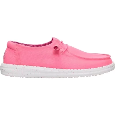 Женские слипоны heydude wendy stretch canvas, розовые