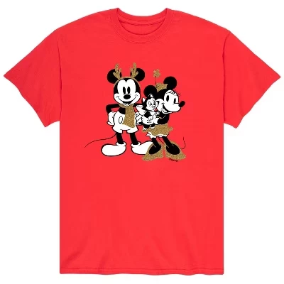 Мужская футболка Disney Mickey Minnie Sparkle, красная