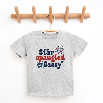 Футболка для девочек The Juniper Shop Star Spangled, серая