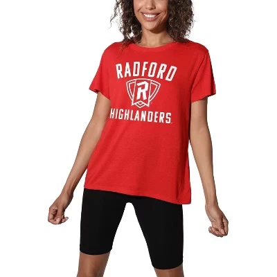 Women's Radford University Large One Color Loose T-Shirt red