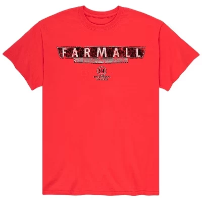 Мужская футболка Farmall Grill с коротким рукавом и графическим принтом в стиле Distressed, красная