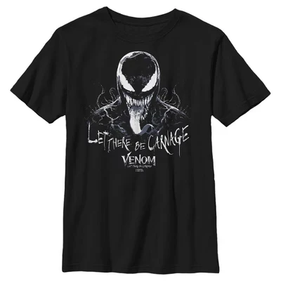 Boy's Venom: Let There be Carnage Черно-белая футболка черного цвета