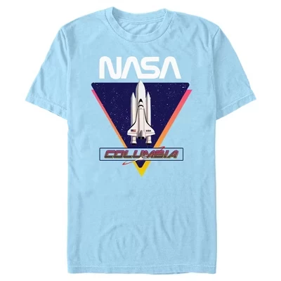 Мужская футболка Space Shuttle Columbia светло-голубого цвета