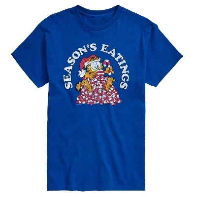 Мужская футболка Garfield «Seasons Eatings», синяя