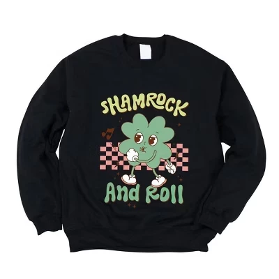 Женская толстовка с рисунком Shamrock And Roll midnight