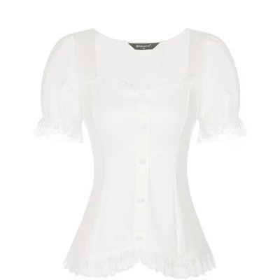 Женская готическая блузка INSPIRE CHIC, белая