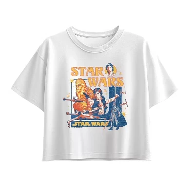 Retro Short Sleeve Boxy Graphic T-Shirt white