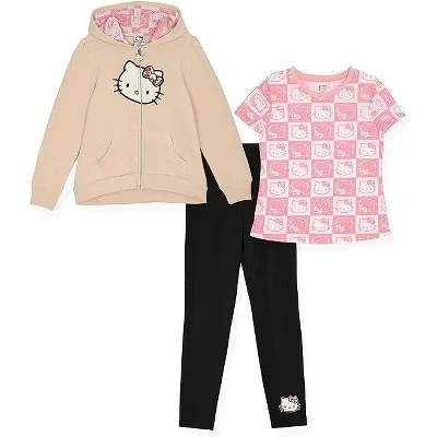 Комплект для девочек Hello Kitty из 3 предметов, персиковый