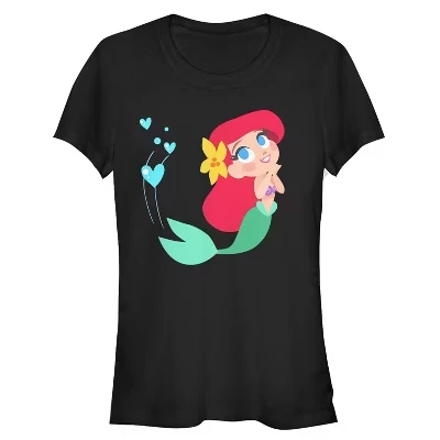 Женская футболка Ariel Love для юниорок черного цвета