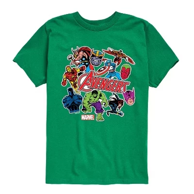 Футболка с коротким рукавом в стиле Avengers Stickers с графическим рисунком