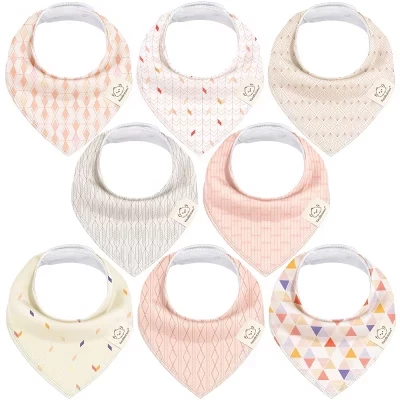 Детские слюнявчики KeaBabies, 8 шт., призма