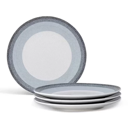 Набор тарелок Noritake Colorscapes Layers, 4 шт., серый