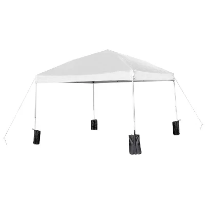Палатка с прямым навесом для мероприятий Pop Up Event размером 10х10 дюймов с мешками для песка и чехлом на колесиках белого цвета