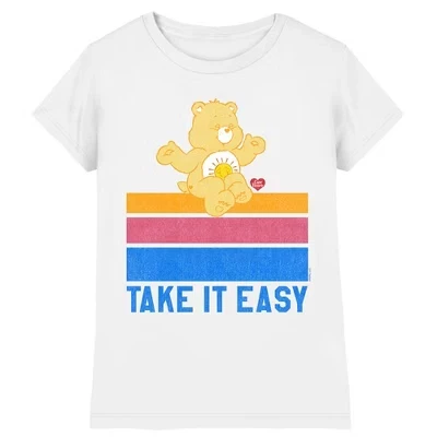 Футболка Girl's care Bears Take It Easy белого цвета