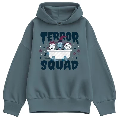 Женская толстовка с капюшоном из флиса Terror Squad оверсайз синего цвета