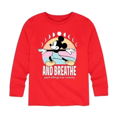 Лонгслив для мальчиков Disney Mickey Breathe, красный