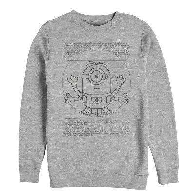 Мужская толстовка Minion da Vinci Man с капюшоном athletic heather