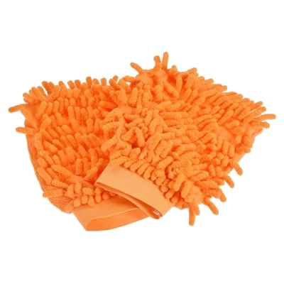 Перчатки для уборки Unique Bargains шенилл 2 шт., оранжевые