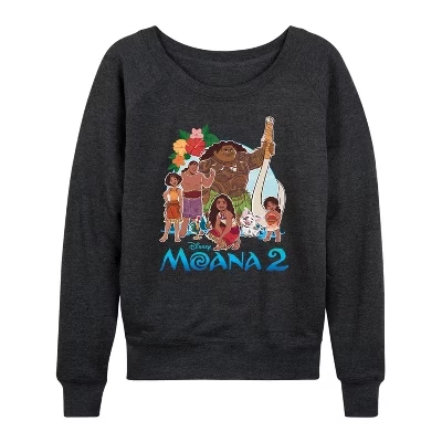 Женский лонгслив Moana с принтом, серый меланж
