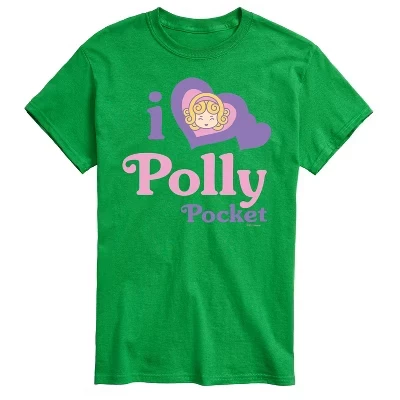 Мужская футболка Polly Pocket I Love Polly, зеленая