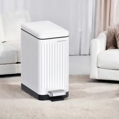 Контейнер для мусора SONGMICS HOME 10 л с педалью, белый
