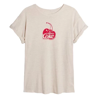 Женская футболка с объемным рисунком и логотипом Cherry Coke birch