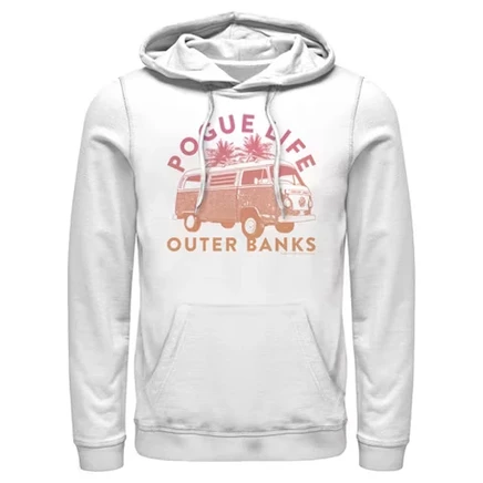 Мужское худи Netflix Outer Banks Pogue Life Bus, белое