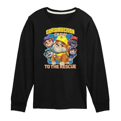 Мальчиковая футболка Paw Patrol Rubble с длинным рукавом, черная