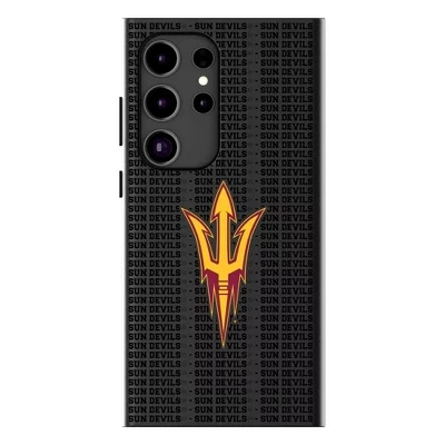 NCAA Big 12 Universities Текстовый фон, совместимый с MagSafe Чехол для мобильного телефона Samsung Galaxy arizona state sun devils