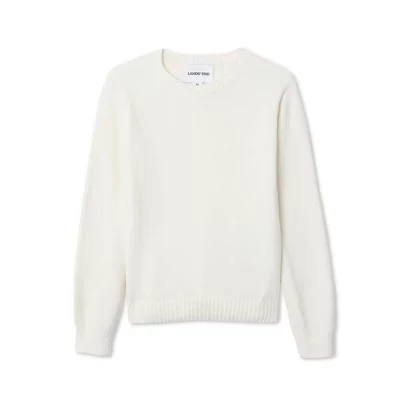 Свитер для девочек Lands End из шенилла, белый