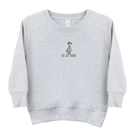 Свитшот для малышей The Juniper Shop Ho Ho Honk, серый меланж