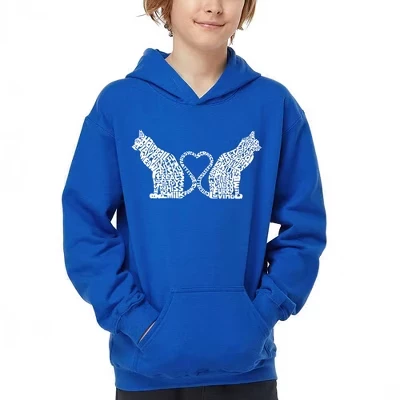 Сердечки из кошачьего хвоста - Толстовка с капюшоном Boy's Word Art royal