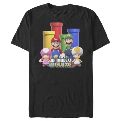 Мужская футболка Super Mario Bros. U Deluxe, черная