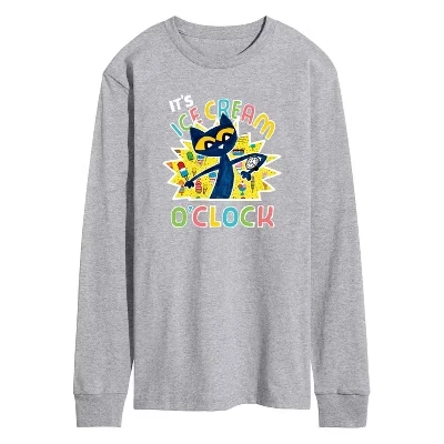Мужская футболка с длинным рукавом Icecream Oclock и графическим рисунком athletic heather