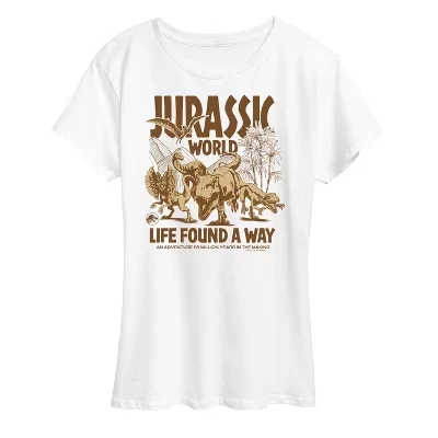 Женская футболка Jurassic Park с принтом Jurassic World, белая