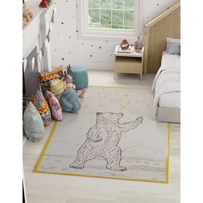 Домашний тканый коврик Whimsy Kids с медведем Гризли