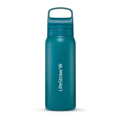 Фильтрующая бутылка LifeStraw Go 710 мл, стальная, бирюзовая