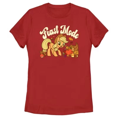 Женская футболка : Friendship is Magic Applejack Feast Mode, красная