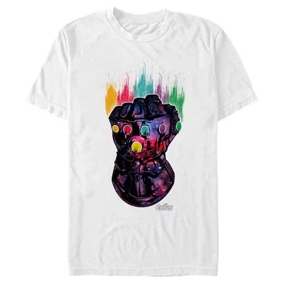 Мужская футболка Avengers: Infinity War Galaxy Paint Gauntlet белого цвета